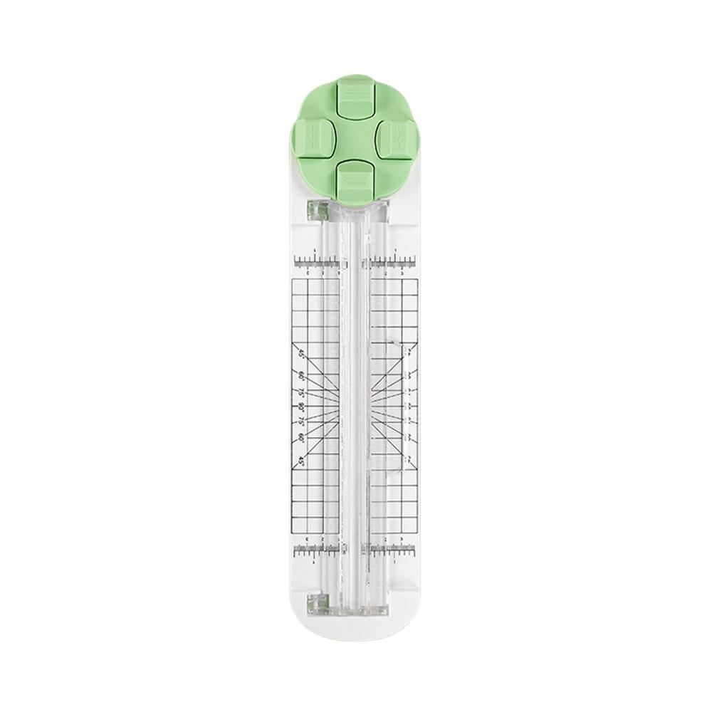 

Резак для бумаги 4-в-1 Ротационная машина для резки бумаги на 360° Инструмент для резки бумаги Школьные офисные принадлежности зелёный