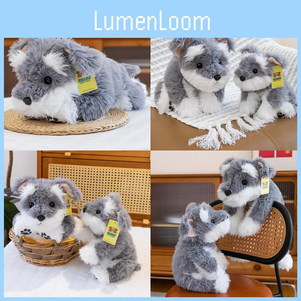 Snowing Terrier Plush Toy With Pp Cotton Filling For Kids Playroom Decor