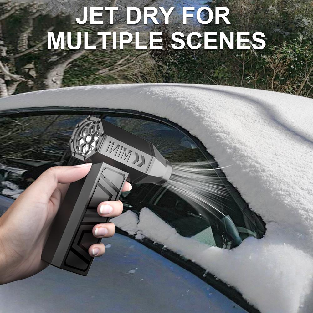 Cleaning Blower Tool 130000RPM Car Blowing Snow Turbo Jet Fan Portable Type-C Charging Electric Air Duster 4 Gears adjustable