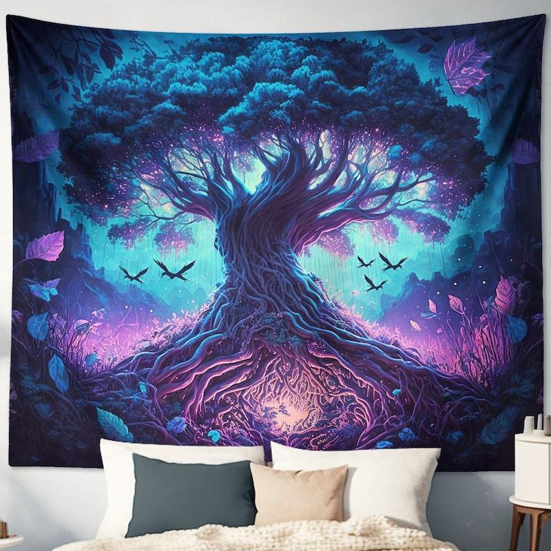 Pandora Avatar Tree of Life Tapestry 75x100 чёрный