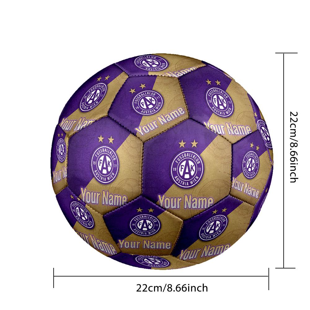 Personalized Size 5 Football Austria Wien FC Pattern Outdoor Game Sports Ball Gift