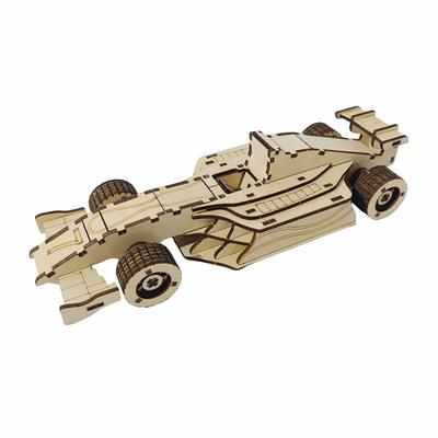3D Puzzle DIY Wooden Toy Formula 1 Racing Car Assembly Model Adult Birthday, Halloween, Christmas Gift