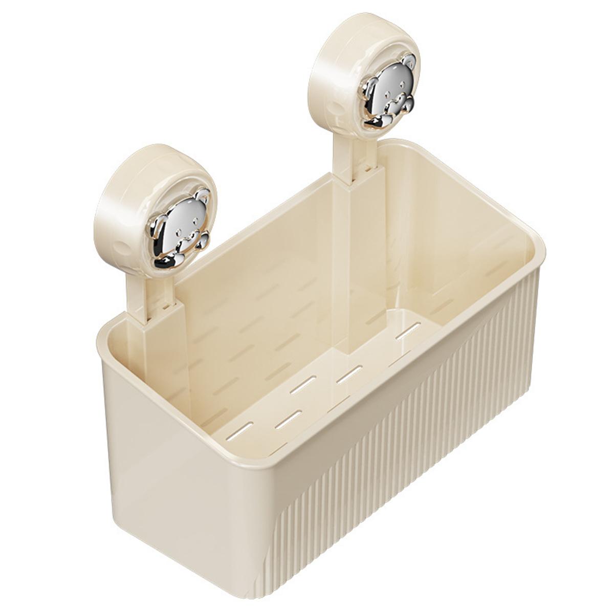 23.5x19.2x11cm Suction Cup Shower Rack Easy Install Shower Organizer Tool-free Installation Clutter-Free Environment