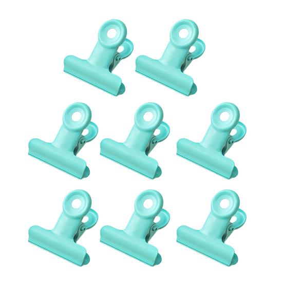 

8PCS Binder Clips Round Tail Safety Design Metal Clips Stable Clamping Force Macaron Fresh Color Clips Rust Resistant Office School Supplies зелёный