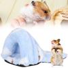 Mini Pet Winter Sleeping Bed Cage Removeable Hamster GuineaPigs Warm House Cave(Blue S)