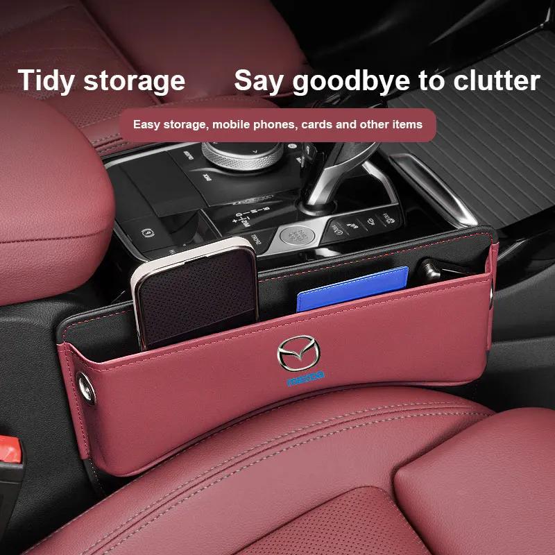 AAGG1 Automobilio Sėdynės Tarpo Užpildymo Kišenės Daugiafunkcinė Laikymo Dėžutė Tarpo Užpildas Sėdynės Organizatorius Mazda CX-3 CX-4 CX-5 CX-7 CX-9 3 Axela 6