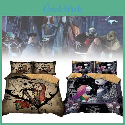 Luxurious Three Piece Digital Printed 3d Duvet Cover Cartoon Fiber Bed Set