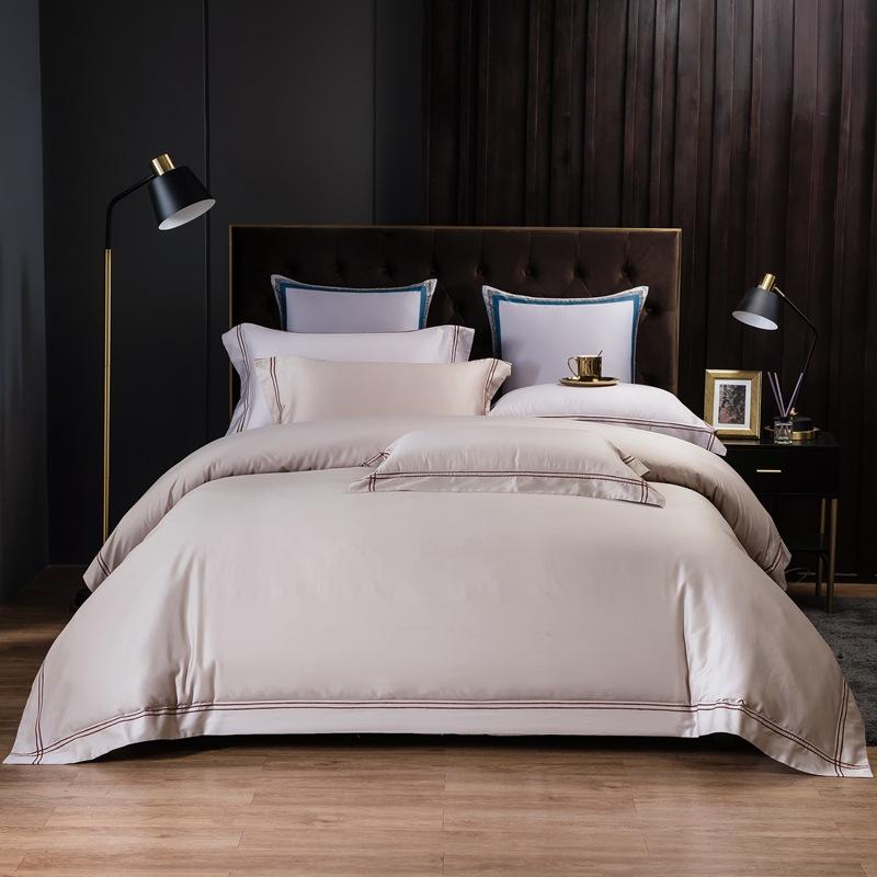 4pcs/set Pure Cotton Milled Cotton 4-piece Set Bed Sheet Quilt Cover Pillowcase 4-piece Set Twin Queen King Size