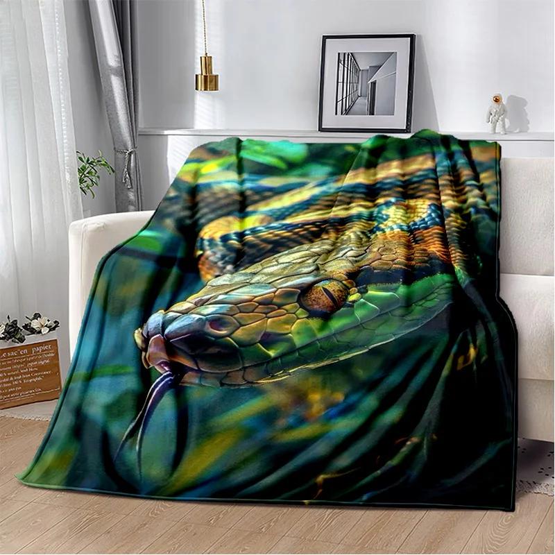 Soft Gothic Snake Serpent Python Viper Blanket for Bed Sofa Picnic Travel Office Cover Kids Gift Throw Blanket
