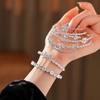 Minimalist Zircon Water Drop Butterfly Open Bangle Bracelet - Elegant, Versatile, and Fashionable Exquisite Hand Jewelry