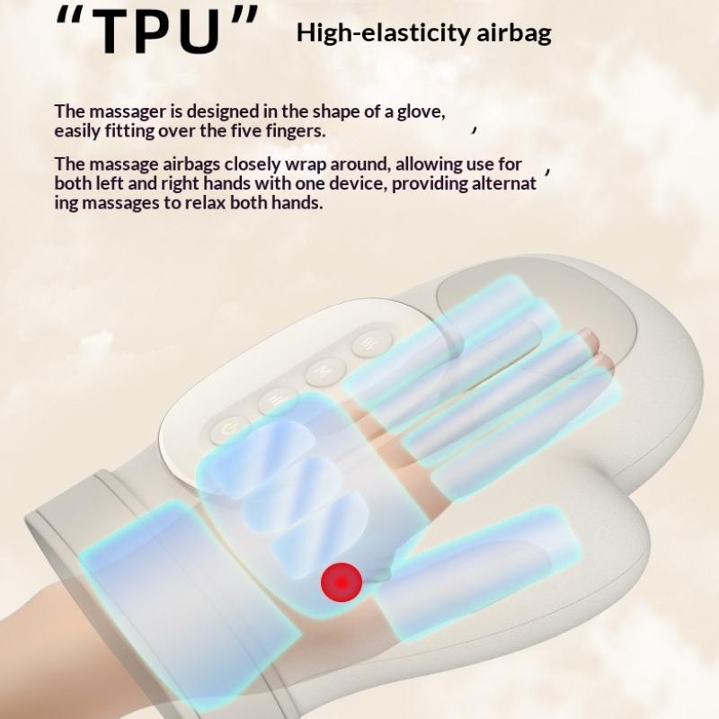 Cordless Hand Massager Airbag Compression for Finger Discomfort and Wrist Palm Wellness at Home Office