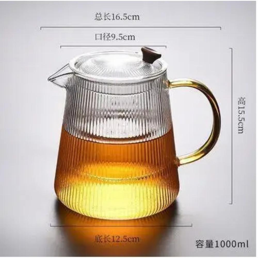 Vertical Glass Flower Teapot Can Be Heated By Electric Pottery Stove and Boiled Teapot Household Transparent Glass Teapot Kettle