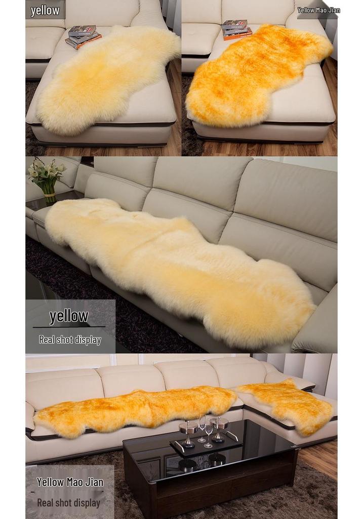 Australian Wool Sheepskin Rug: Long-Hair Irregular Bedside Mat & Sofa Blanket