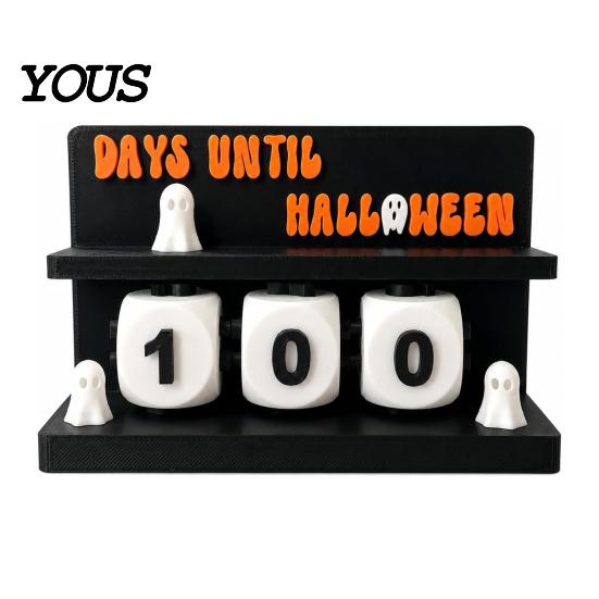 Reusable Holiday Counting Tool Halloween Countdown Calendar, Days Until Tabletop Ornament, Block Indoor Festive Table Ornament Advent Calendar