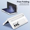 For Samsung Galaxy Z Fold5 5G Case Hinge PC Kickstand Phone Cover with Tempered Glass Film/Stylus
