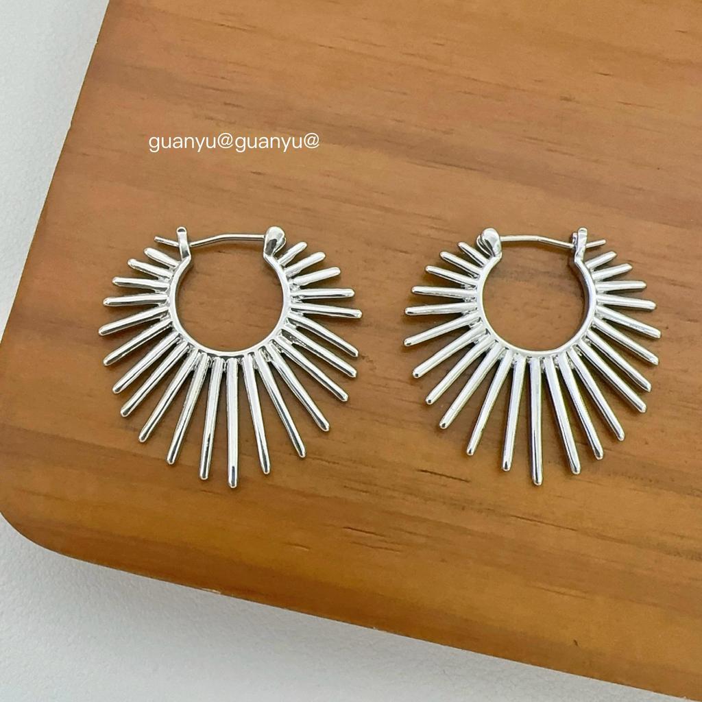 New Sunflower Metal Ear Cuffs: Women's Fashion Luxury Niche Design, Stylish and Versatile Earrings.