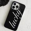Minimalist English Lucky Pattern Phone Case For iPhone 17 16 Pro Max 15 14 13 12 11 Pro Max 16E 17 Air XR XS 7 8 Plus Soft Cover
