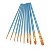 10 Pcs Paint Brushes Set Wooden Penholder Aluminum Joint Artist Paintbrushes for Home School Student Painter