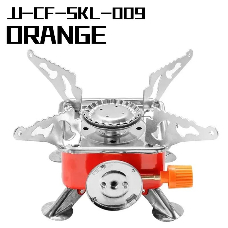 

Portable Camping Gas Stove, Mini Foldable Windproof Burner, Outdoor Cooking Utensil for Hiking, BBQ, Picnic, Travel оранжевый