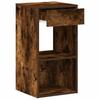 Nightstand with Drawer Smoked Oak 35 X 34 X 66.5 Cm