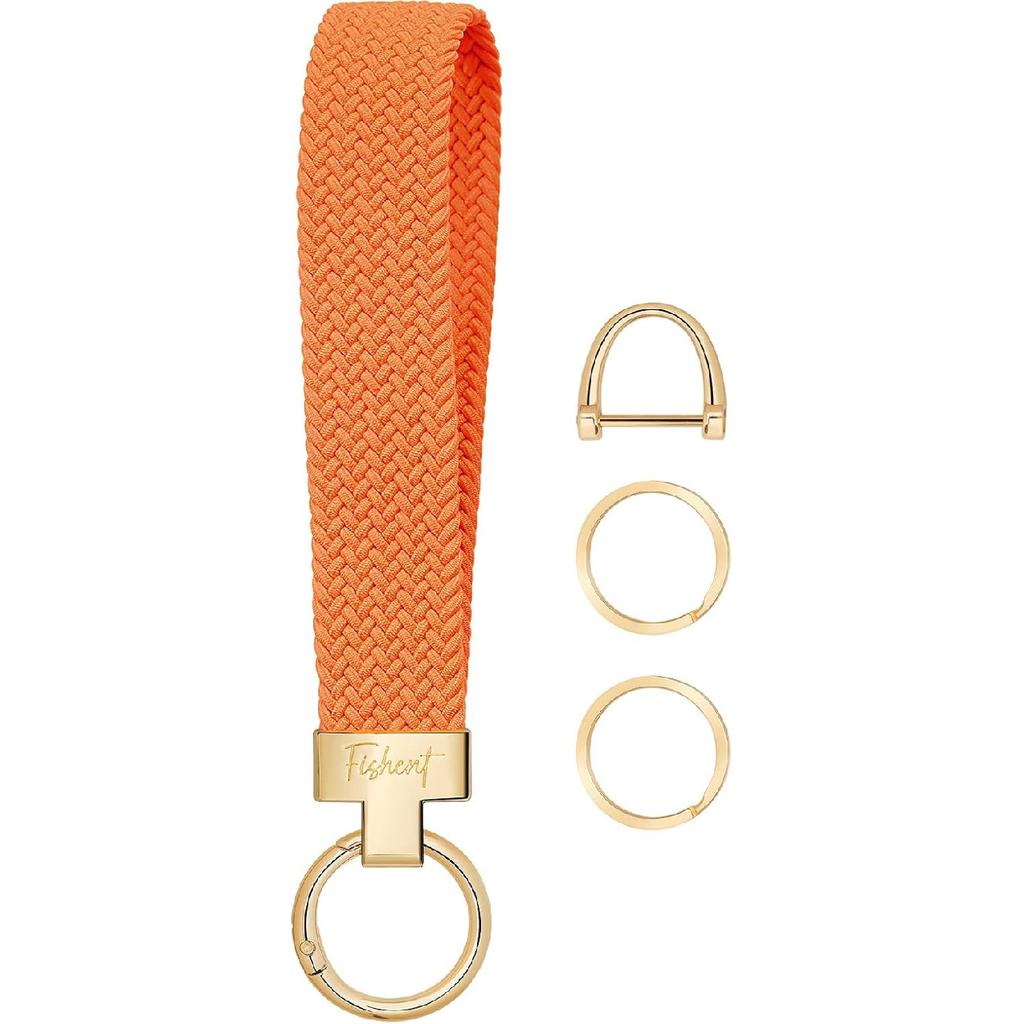 Fishent Stretchy Wristlet Keychain, Cute Key Chain with Keyrings