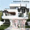 YOOSEE Ai APP WIFI Security Camera Three Lens HD 15MP Outdoor 360° PTZ CCTV Ai Motion Detection Tracking Two Way Intercom Night Vision