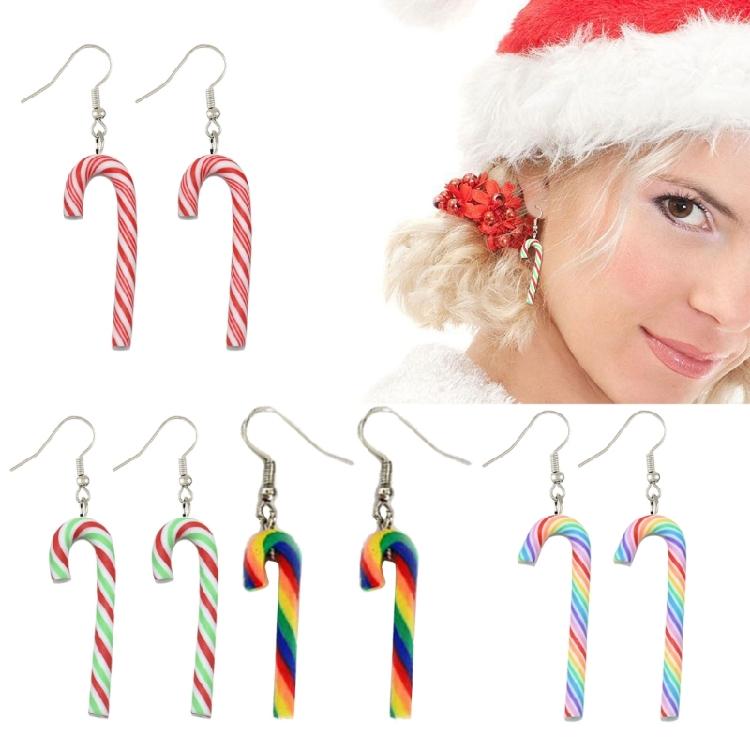 Christmas Crutch Earrings Stylish Ear Accessories Cute Ear Jewelry for Christmas