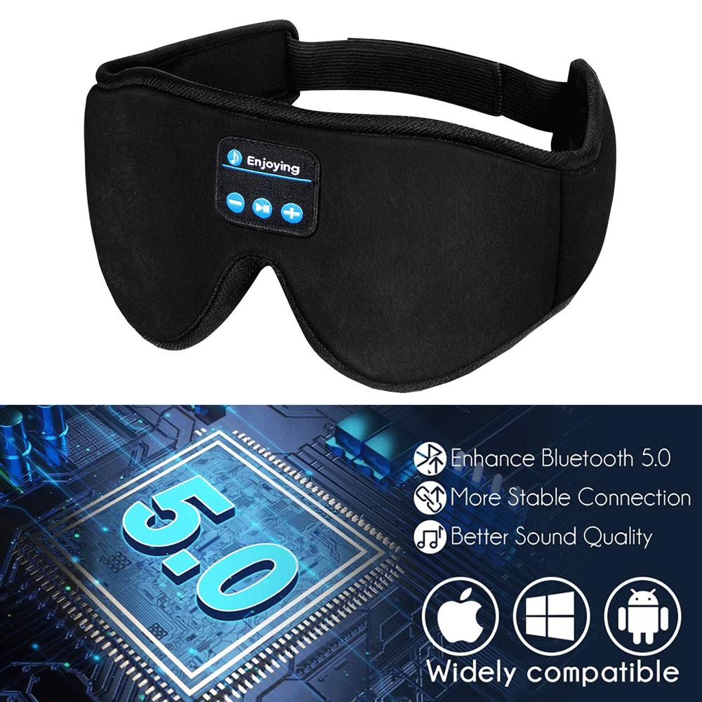 New 3D Wireless Music Headphone Sleep Breathable Smart Eye Mask Bluetooth Headset Call with Mic