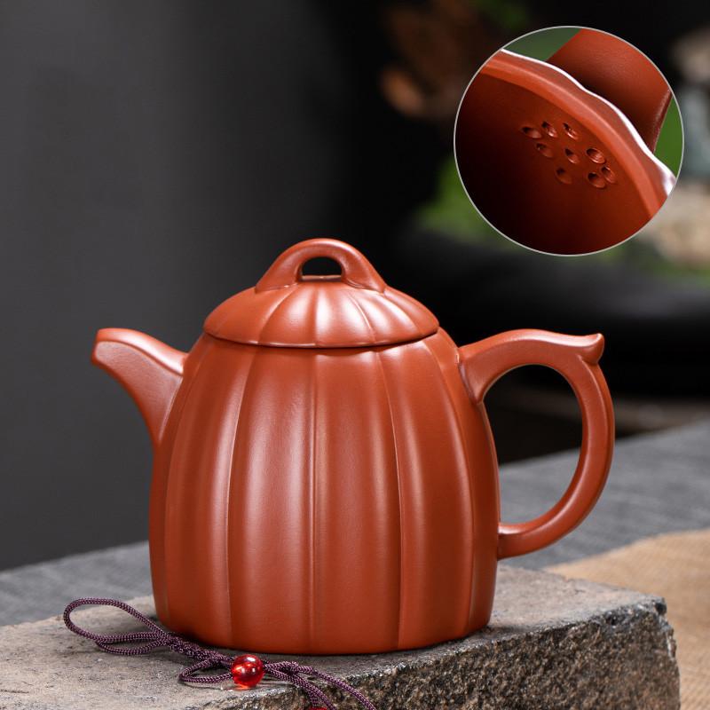 Traditional Purple Clay Teapot Dahongpao Ball Hole Filter Tea Infuser Raw Ore Zisha Tea Set Household Beauty Xishi Teapot