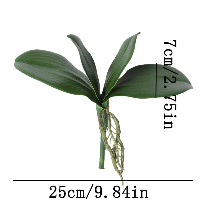 Simulation Phalaenopsis Leaf Artificial Plants Soft Rubber Phalaenopsis Leaf for Flowers Garden Bonsai Decor