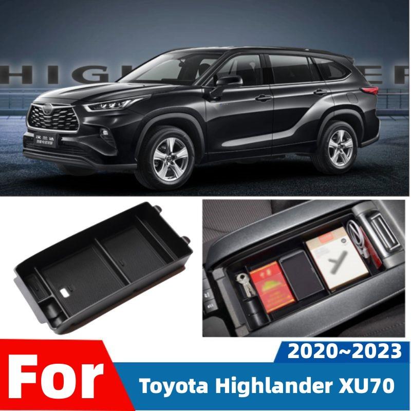 Für Toyota Highlander XU70 2020~2026 Hybridauto Mittelkonsole ABS-Kunststoff Organizer-Schale Armlehne Versteckte Aufbewahrungsbox Zubehör