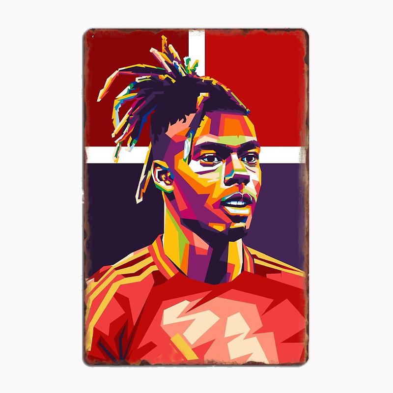 Nico Williams Minimalistischer Fußballspieler Retro Metall Poster Schild Club Wandbild Wandkunst Plakette Blech Raumdekoration Heimdekor