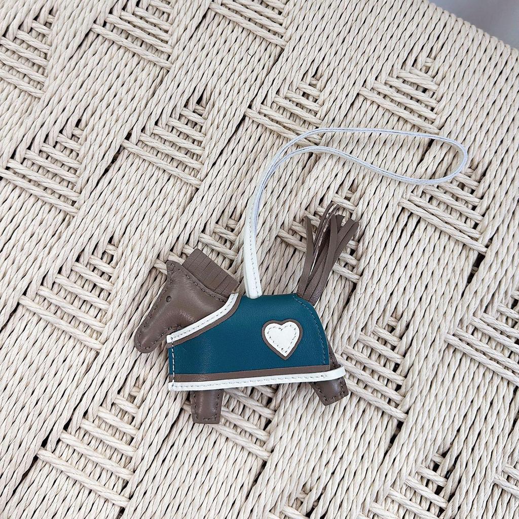 Love Heart Leather Pony Charm Keyring & Ornament Cape