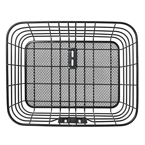 Captain Stag Y-5256 Front Basket, Wire Basket, Front Use, Square, Shallow, Black