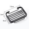 Quality Wall Mounted Soap Dish Self-adhesive Drill Free Soap Box Hollow Type Aluminum Metal Soap Holder Bathroom