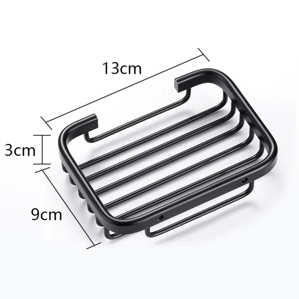 Quality Wall Mounted Soap Dish Self-adhesive Drill Free Soap Box Hollow Type Aluminum Metal Soap Holder Bathroom