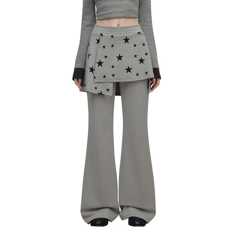

UNIFREE Star Print Layered Casual Pants XL