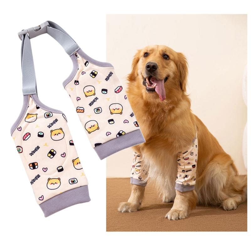 Orthèse de coude réglable pour chien Genouillère pour animal de compagnie Protecteur pour patte avant Manchon de récupération pour animal de compagnie Support pour coude/épaule canine