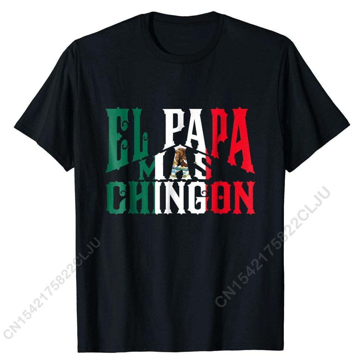 

Chingon-Camiseta divertida de papá español para hombre, camisetas de algodón con diseño gráfico, cómodas 3XL чорний