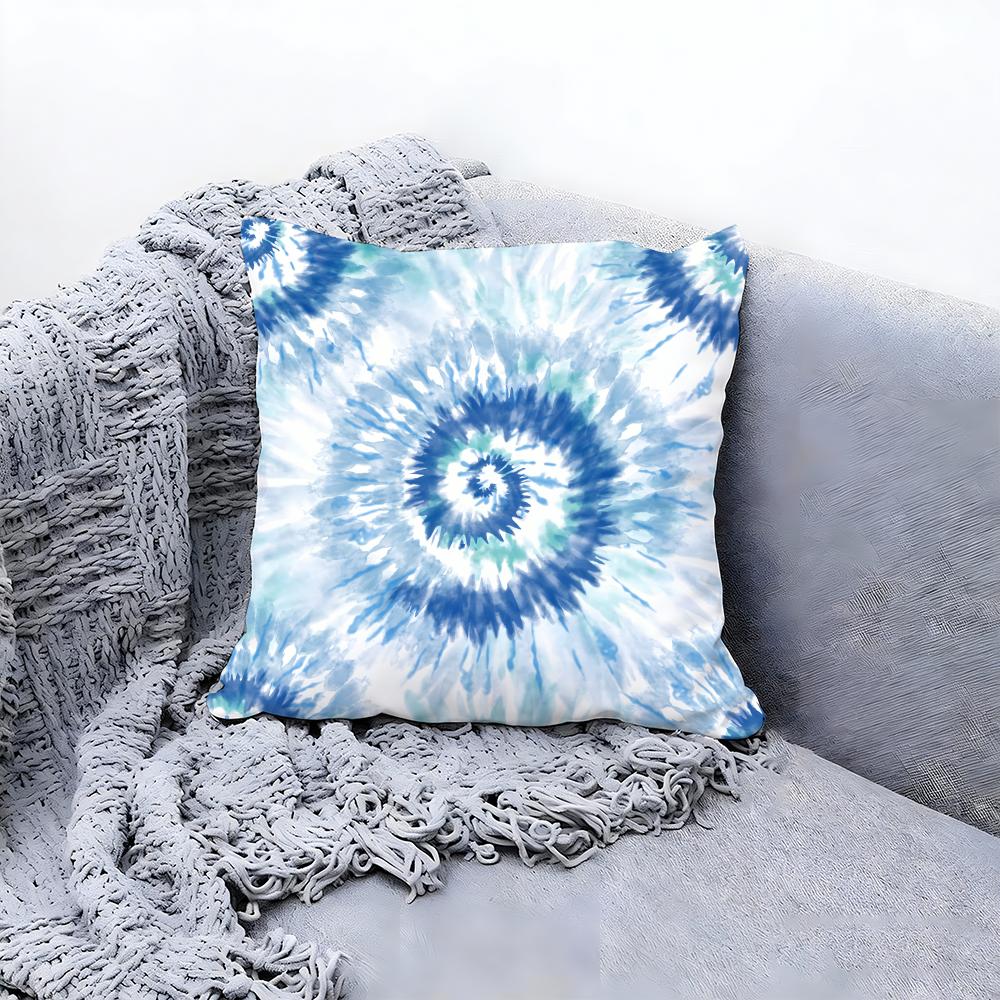 Casual Tie Dye Pattern Design Cushion Cover Premium Comfort Reversible Pillow Cove In One Design for Any Room Car Interior