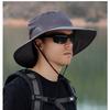 Summer Fisherman Hat With Large Brim For Outdoor Sun Protection And Neck Guard