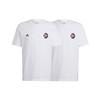 Adidas Beckham Alphanumeric Print Soccer Casual Short Sleeve T-Shirt Men Tops White HC4155