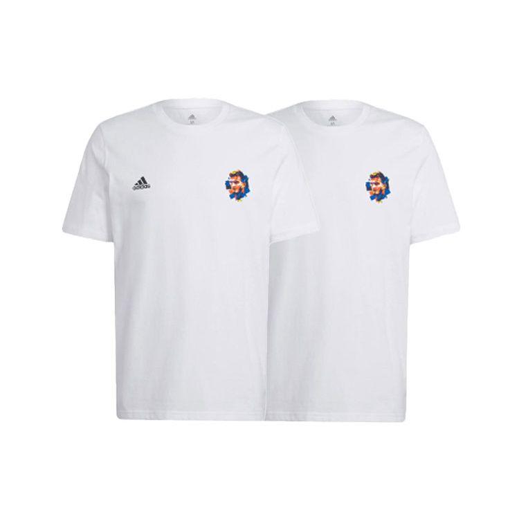 Adidas Beckham Alphanumeric Print Soccer Casual Short Sleeve T-Shirt Men Tops White HC4155