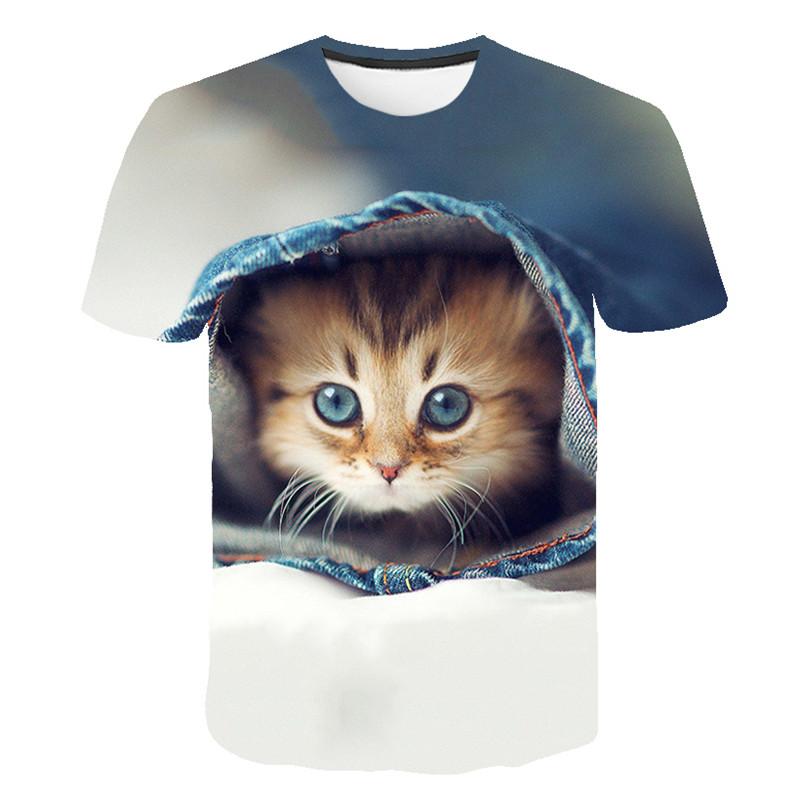 2024 New for Cool Fashion T Shirt for Men and Women Two Cats Print 3d T Shirt Summer Short Sleeve T Shirts Male T Shirts XXS-5XL