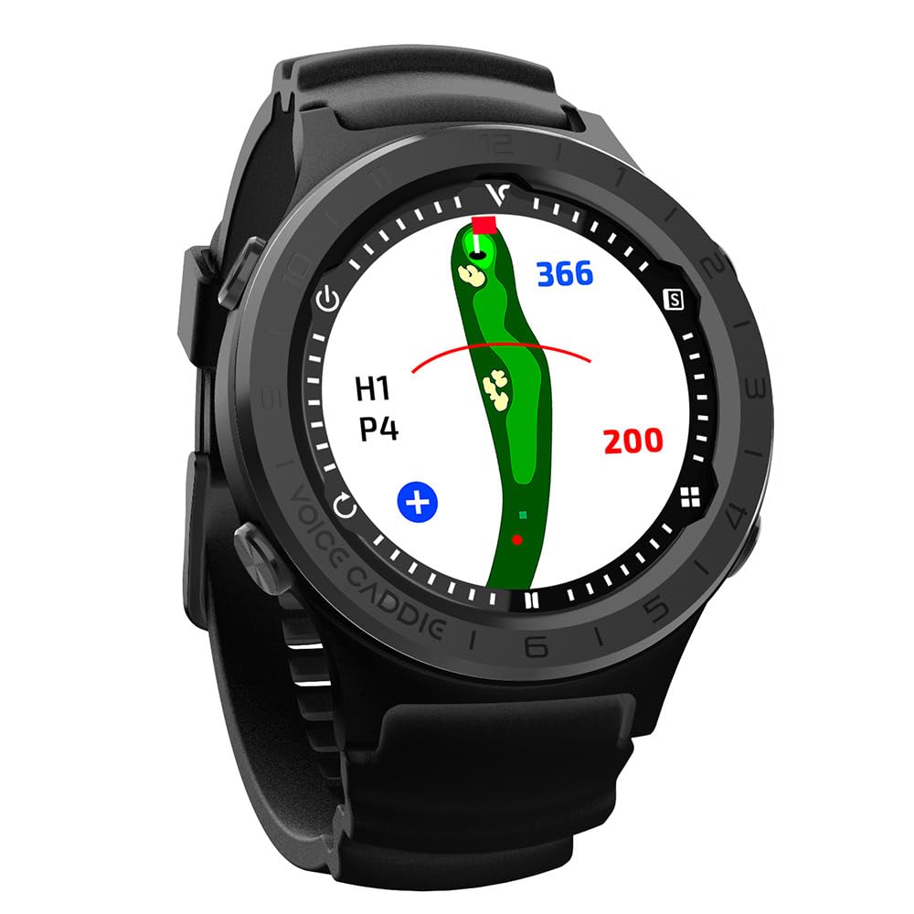 Voice Caddie Genuine Golf Watch GPS Golf Navi A3 Acely 2023 Wristwatch Type GPS Distance Measuring Instrument Black