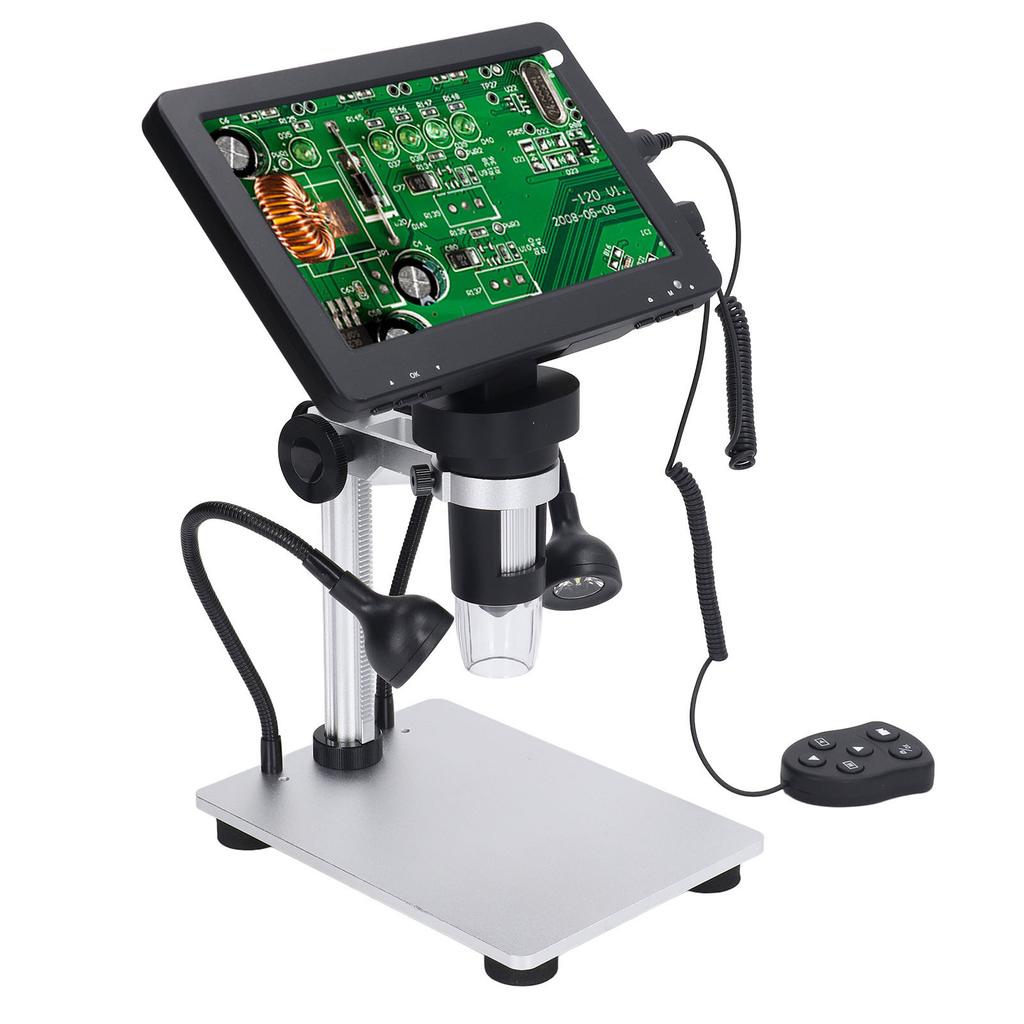 7 Inch Digital Microscope HD LCD Dispaly 1200x 12MP Soldering Microscope for Biological Observation and Watch Repair