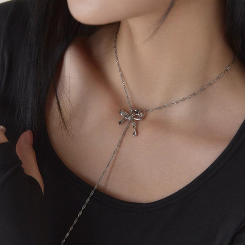 FWWL 3WAY Ribbon Drop Necklace