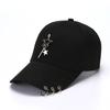 Czapka baseballowa Hip Hop z pierścieniem Czapka typu snapback Kobiety Mężczyźni Czapki typu trucker Daszki Regulowana Vintage Żelazny łańcuch Czapki outdoorowe Czapka taty