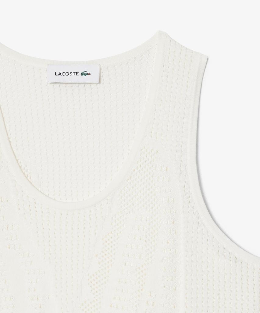 LACOSTE Women'S Mesh Sleeveless Sweater Af9854-56G 70V