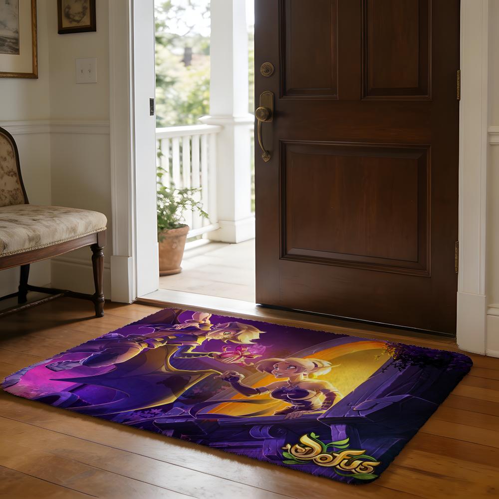 

Floor Mat Soft Flannel Rug Non Slip Absorbent Mat for Bathroom Bedroom Home Decor Game D Dofus 50x80cm